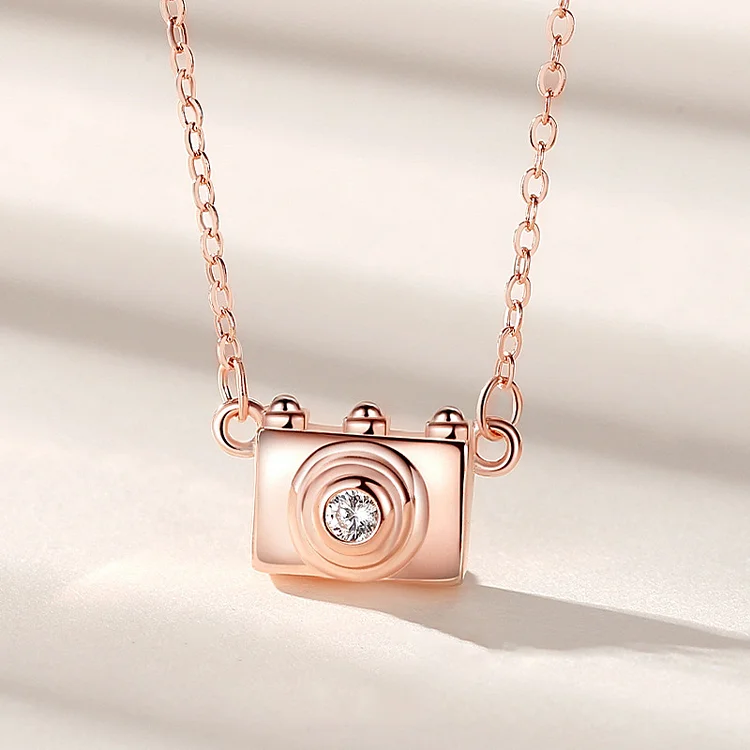 For Daughter - Life Is Like A Camera Camera Necklace