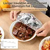 Reusable Aluminum Foil Food Covers Elastic Bowl Covers Fits Various Dish Shapes Food Warmers for Home Dining Parties Outdoor Picnics