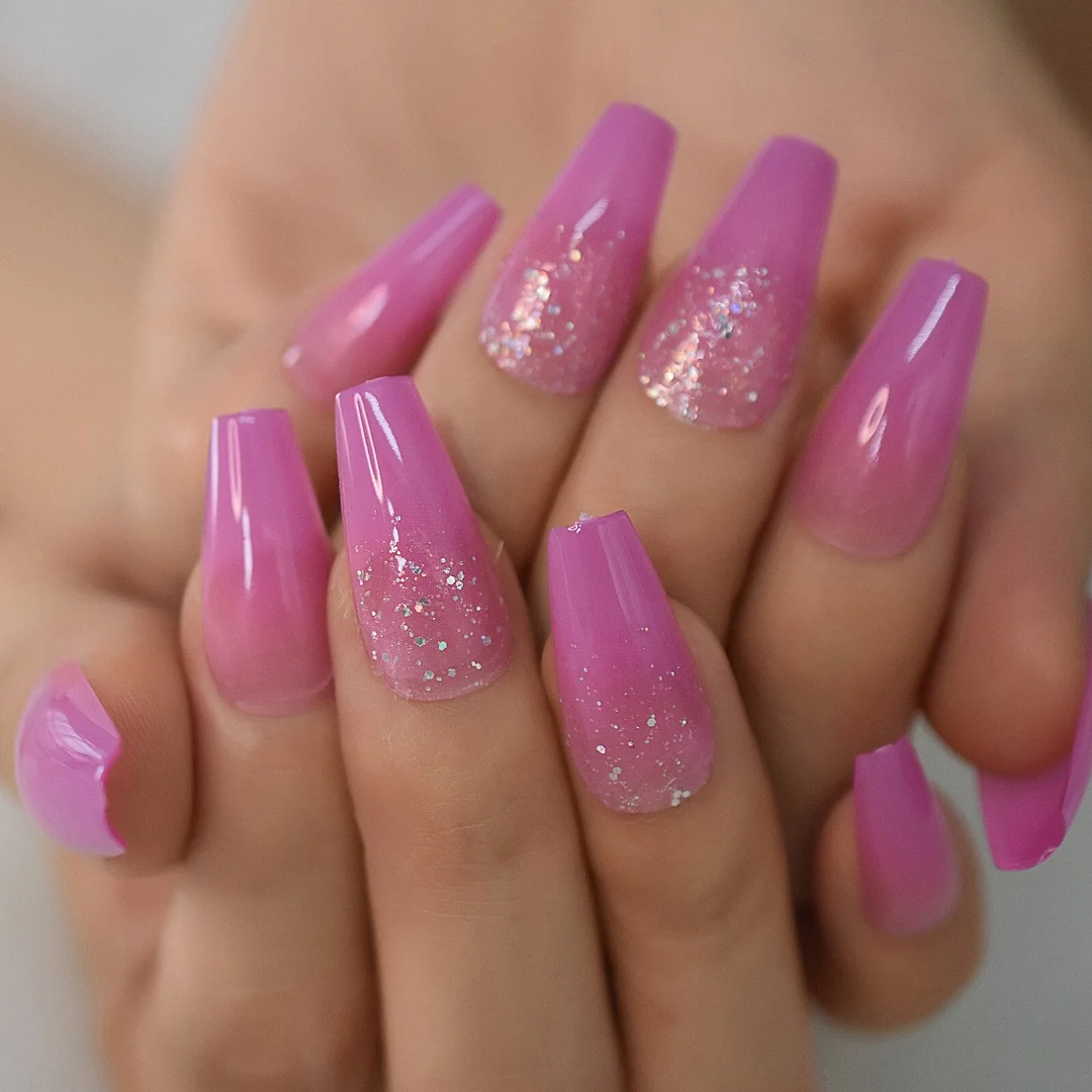 Long Medium Length Ballerina Press On Nails Cloud False Nails Stick On Milky White Fingernails Coffin Faux Ongles-Nail Inspo