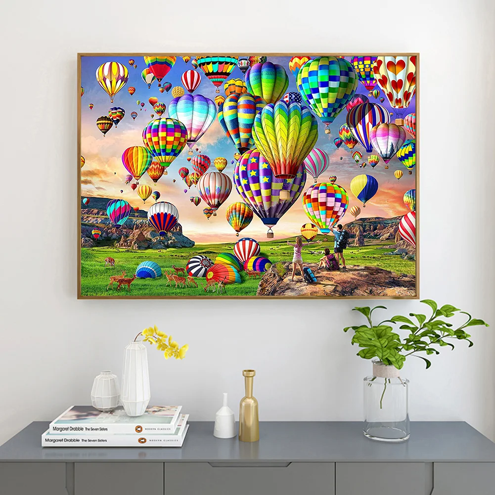 Diamond Painting - Full Round Drill - Hot Air Balloon(60*40cm)