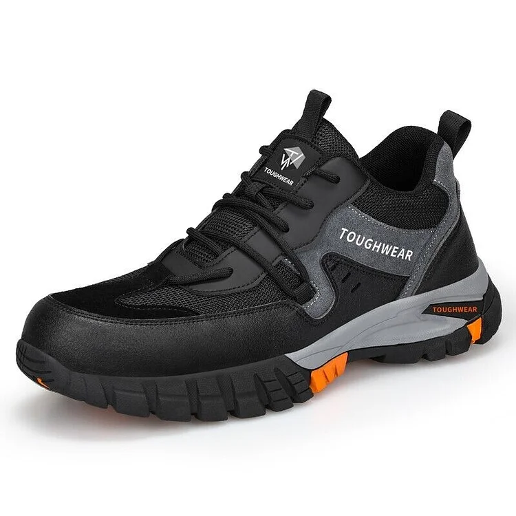 Men’s Black Steel Toe Cap Shoes Ankle Safety Trainers Work Boots  Stunahome.com