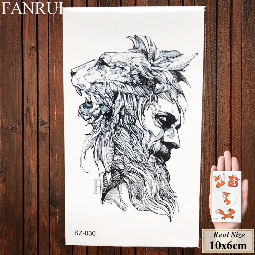 FANRUI Forest Bear Deer Temporary Tattoo Stickers Women Women Elk Fake Tatoo Body Arm Buy Summer Style Tattoo illustration Tree