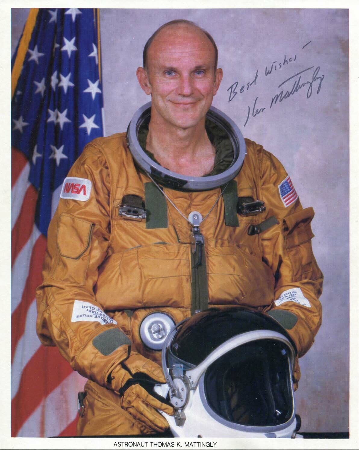 APOLLO NASA ASTRONAUT Ken Mattingly autograph, signed Photo Poster painting