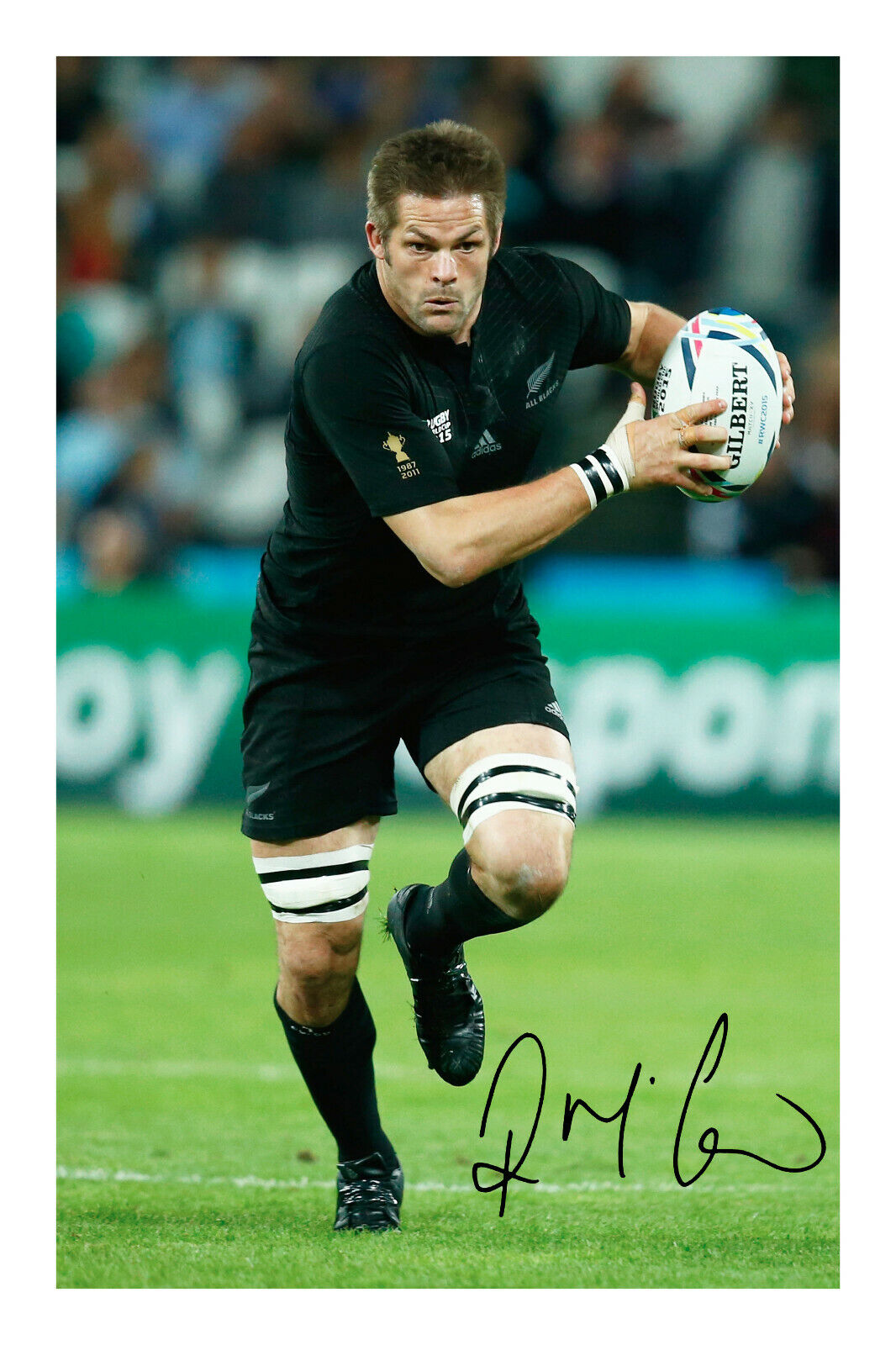 Richie McCaw Signed A4 Photo Poster painting Print Rugby World Cup New Zealand All Blacks