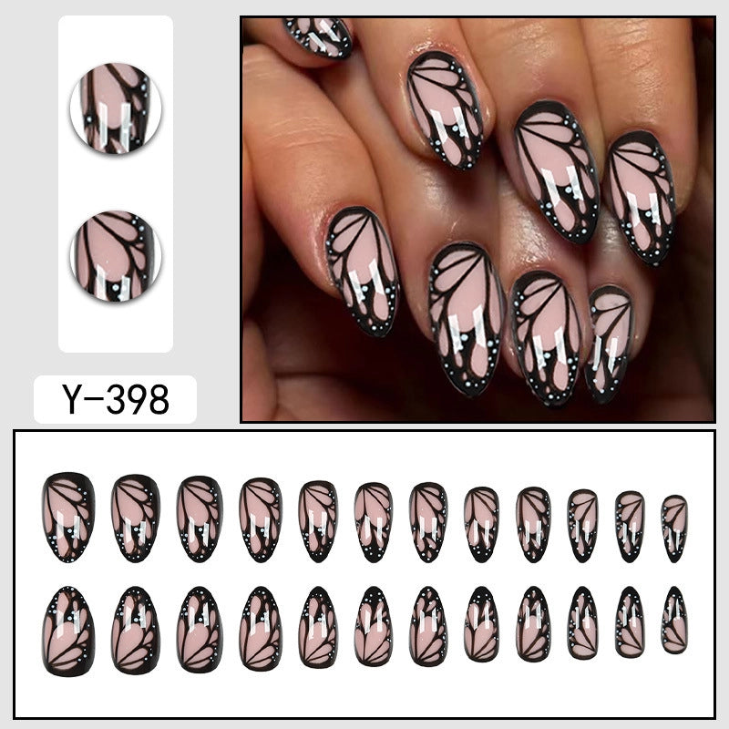 Sweet Color Block Heart Shape ABS Press-on Nails 1 Set