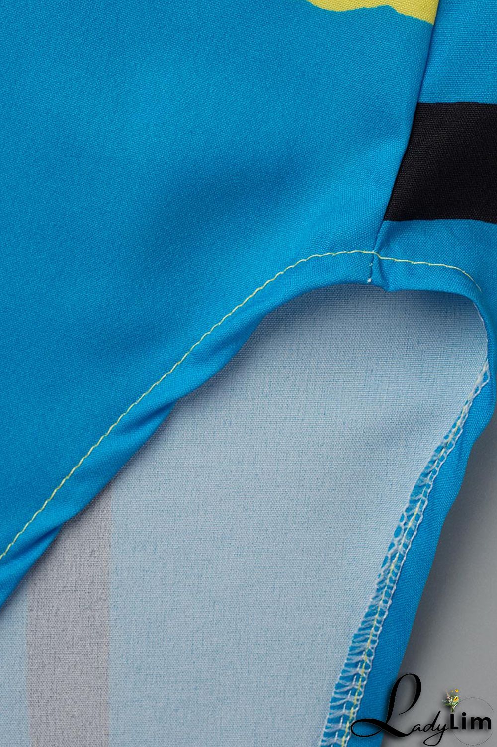 Cream White Fashion Casual Print Slit Turndown Collar Shirt Dress