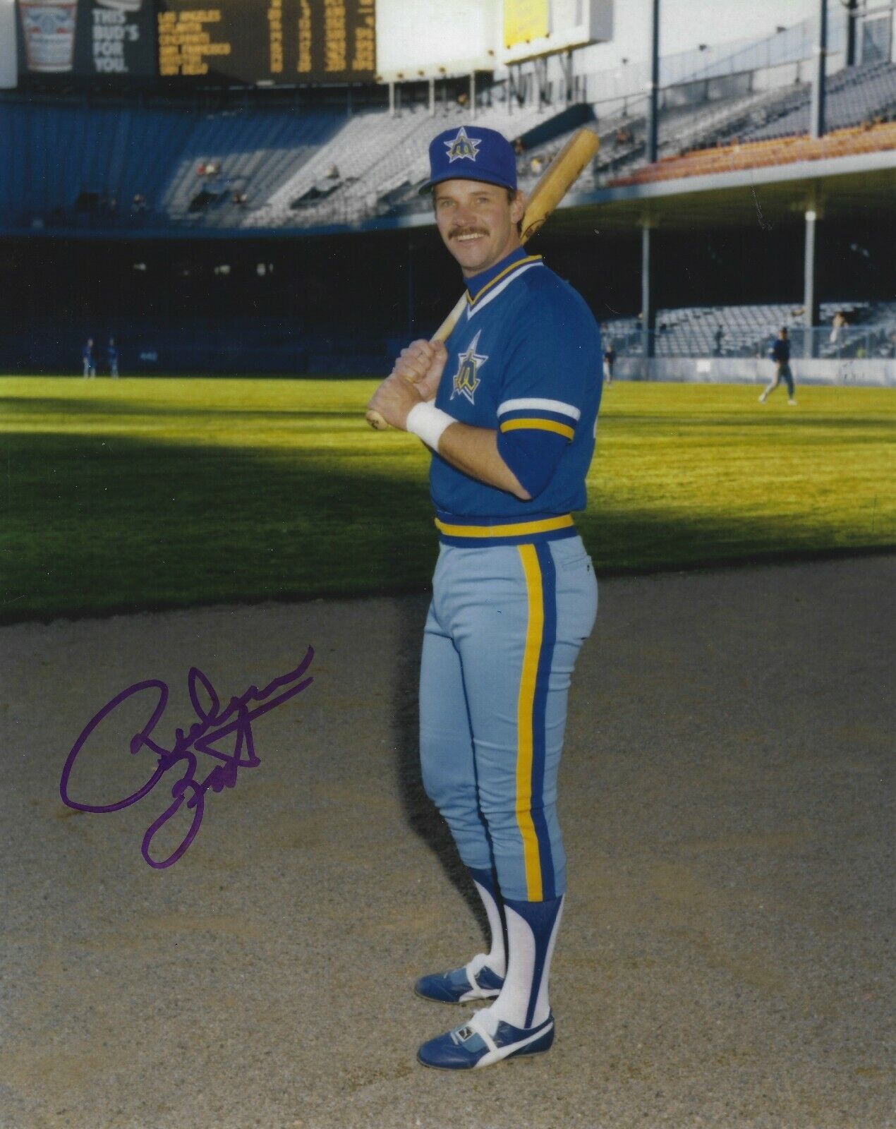 Signed 8x10 RICHIE ZISK Seattle Mariners Autographed Photo Poster painting - COA