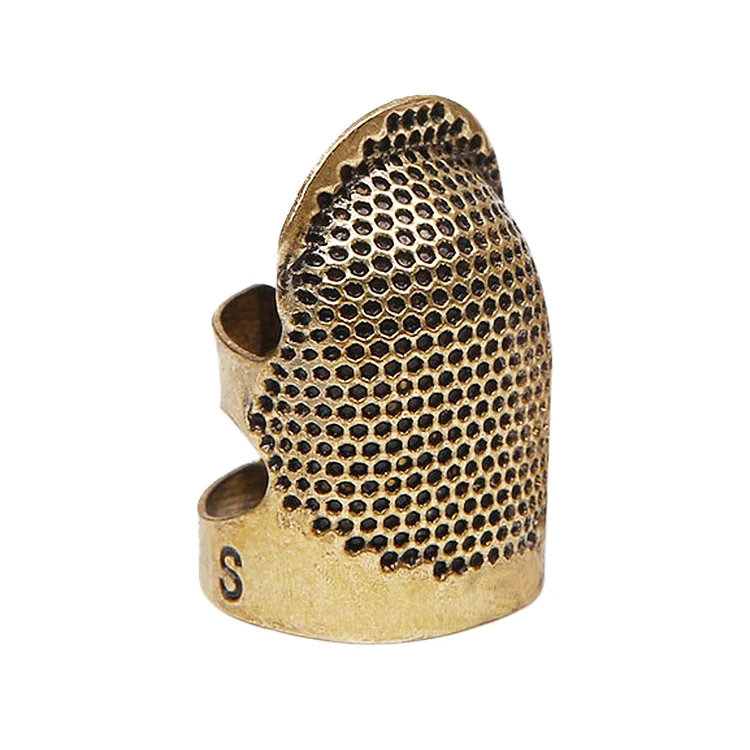 Brass Thimble Finger Sleeve Embroidery Finger Tips Cross Stitch Sewing Tool gbfke