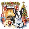 (US Only)6pcs Xmas Dog - Diamond Painting - Partial Special Shaped Drill (Canvas|30*30cm)