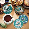 Ein Set (6 Stück) Miami Delfine aus Holz - 5d DIY Craft Coaster