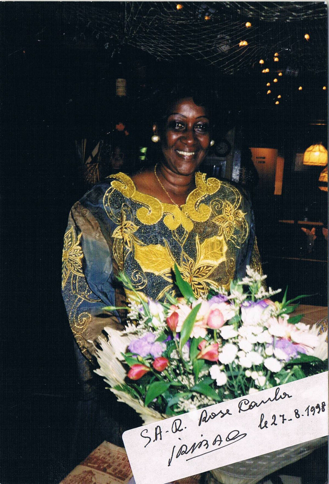Burundi Rosa Paula Iribagiza Mwambutsa 1934- autograph signed 4x6