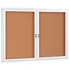 [US Local Warehouse] Enclosed Bulletin Board with Locking Door Outdoor Bulletin Board Aluminum Frame Wall Display Case Weatherproof for  Office Commercial Hospital Etc
