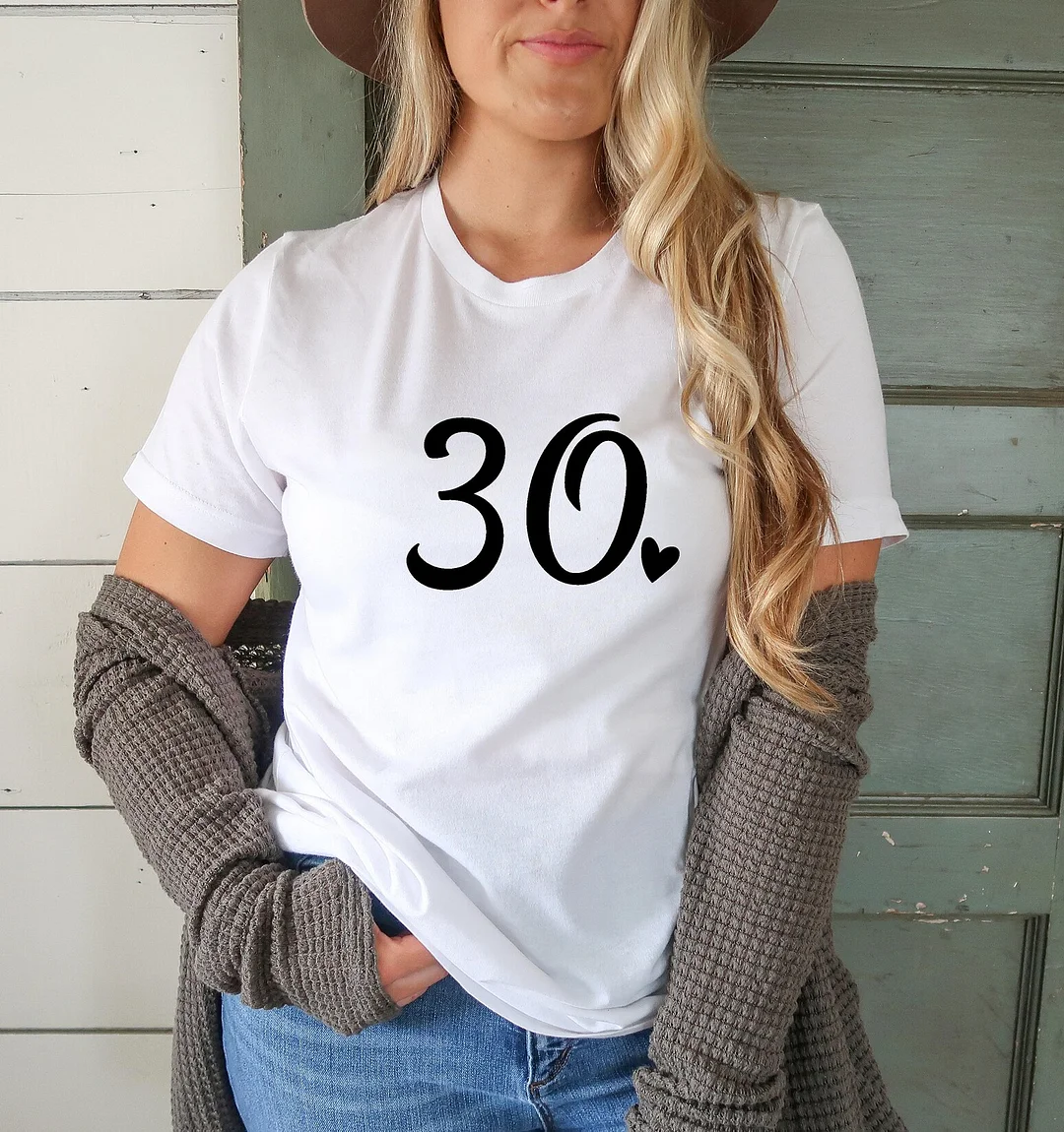 Women And Man 30Th Birthday Shirt Hello Thirty Born In 1990 Any Age Tee Dirty Squad Top