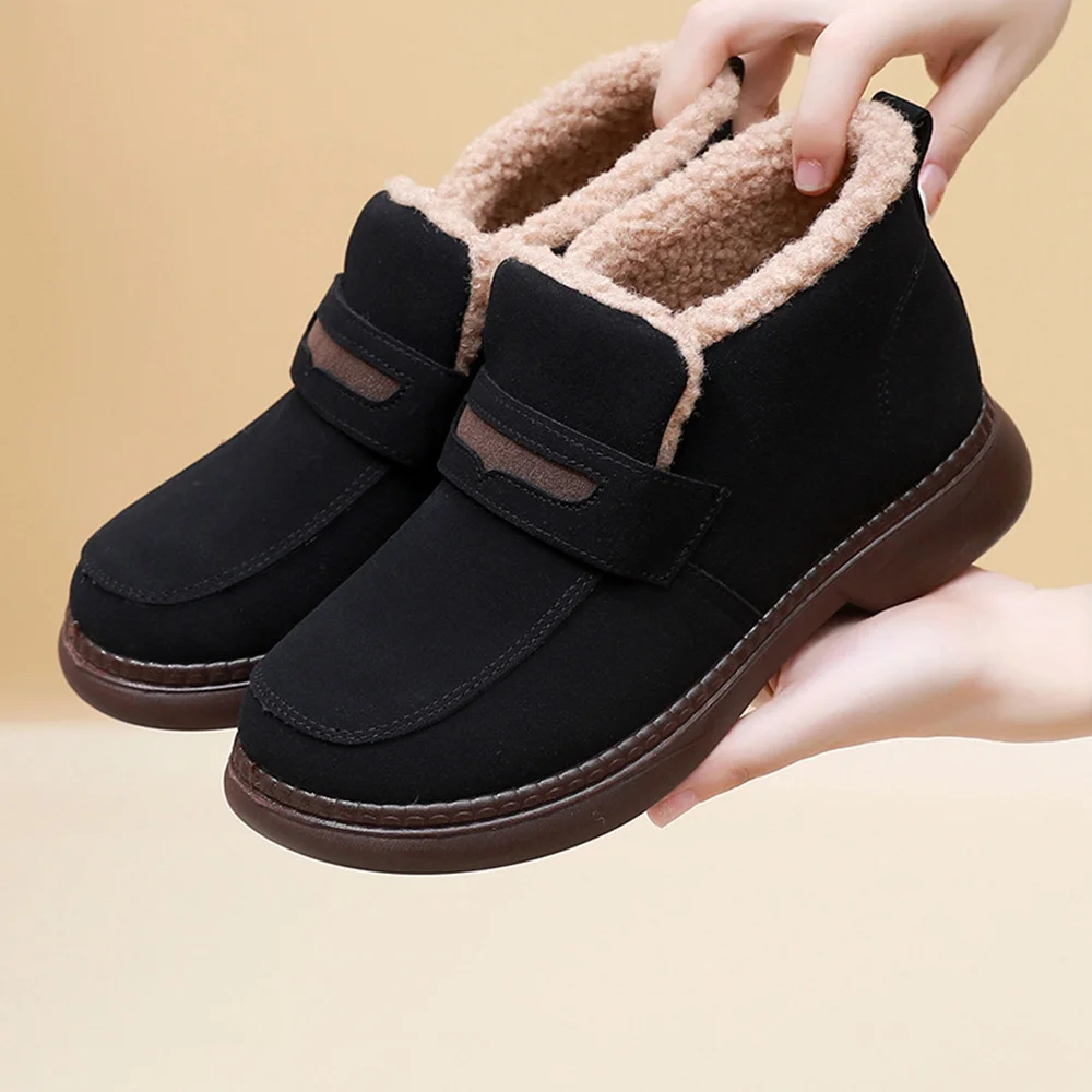 Smiledeer Women's winter thickened velvet warm cotton shoes