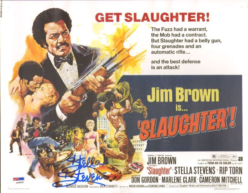 Stella Stevens Signed 11x14 Photo Poster painting PSA/DNA COA Slaughter Movie Poster Lobby Card