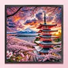 Mount Fuji-11CT Stamped Cross Stitch 45*45cm/17.72*17.72in tapestrymarket