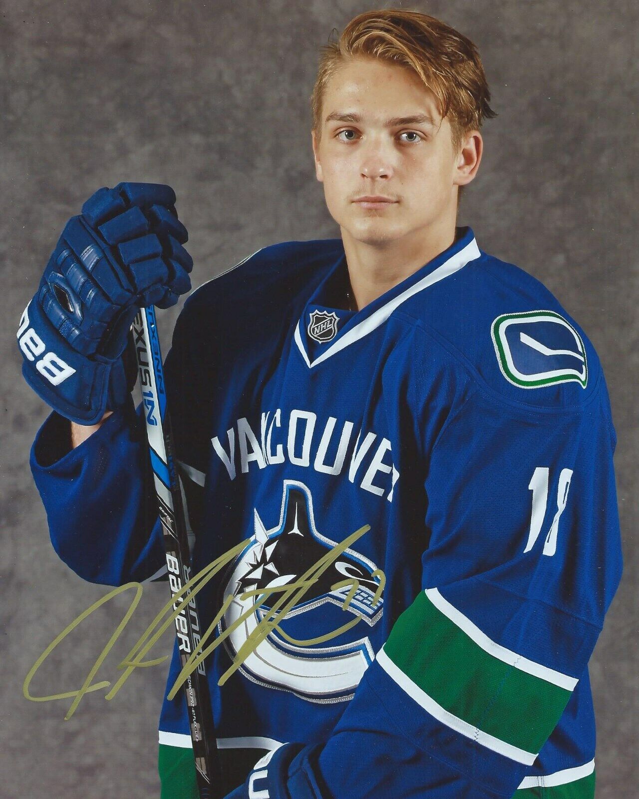 Jake Virtanen Signed 8×10 Draft Photo Poster painting Vancouver Canucks Autographed COA C