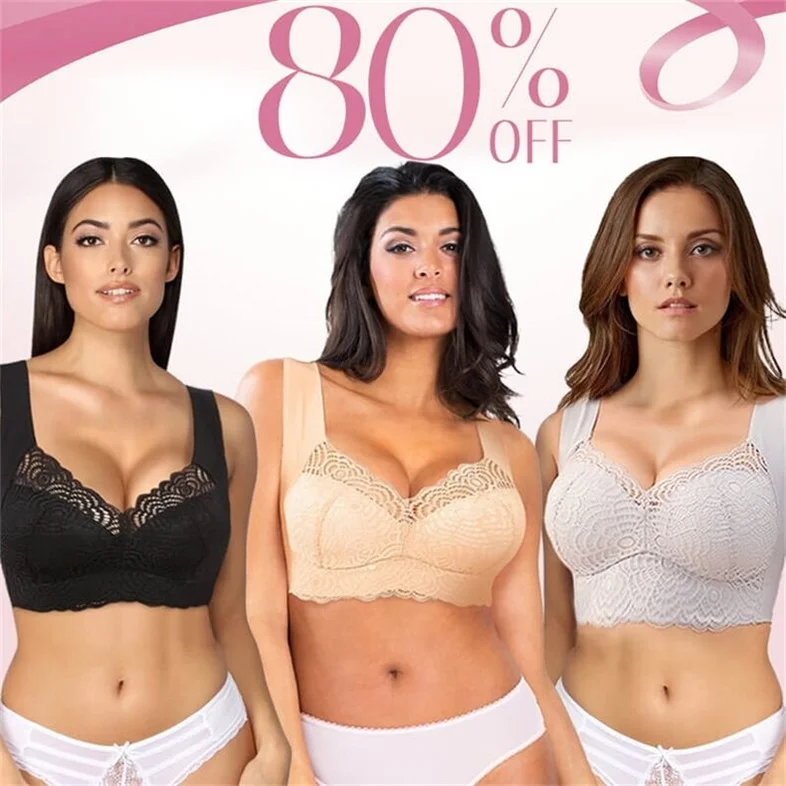 Luciana Secret ExSecret Bra &ndash; Ultimate Lift Stretch Full-Figure Seamless Lace Cut-Out Bra