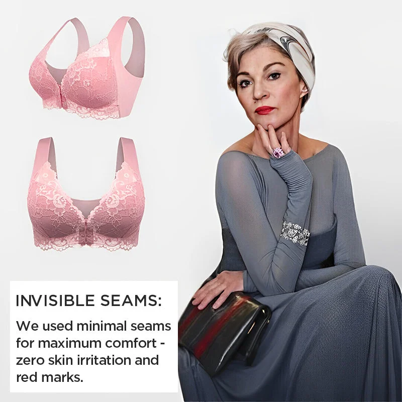 WOOBILLY® FRONT CLOSURE '5D' SHAPING PUSH UP COMFY WIRELESS BEAUTY BACK BRA（BUY 1 GET 2 FREE）(3 PACK)