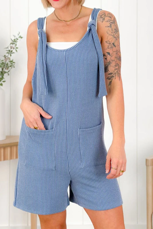 Solid sleeveless ribbed-knit jumpsuit