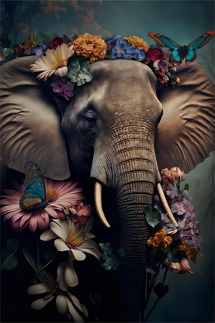 Flower Animal 40*50CM(Canvas) Full Round Drill Diamond Painting gbfke