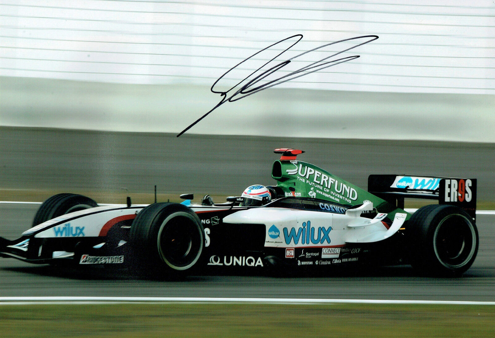 Gianmaria BRUNI SIGNED 12x8 Photo Poster painting Minardi Racing AFTAL Autograph COA