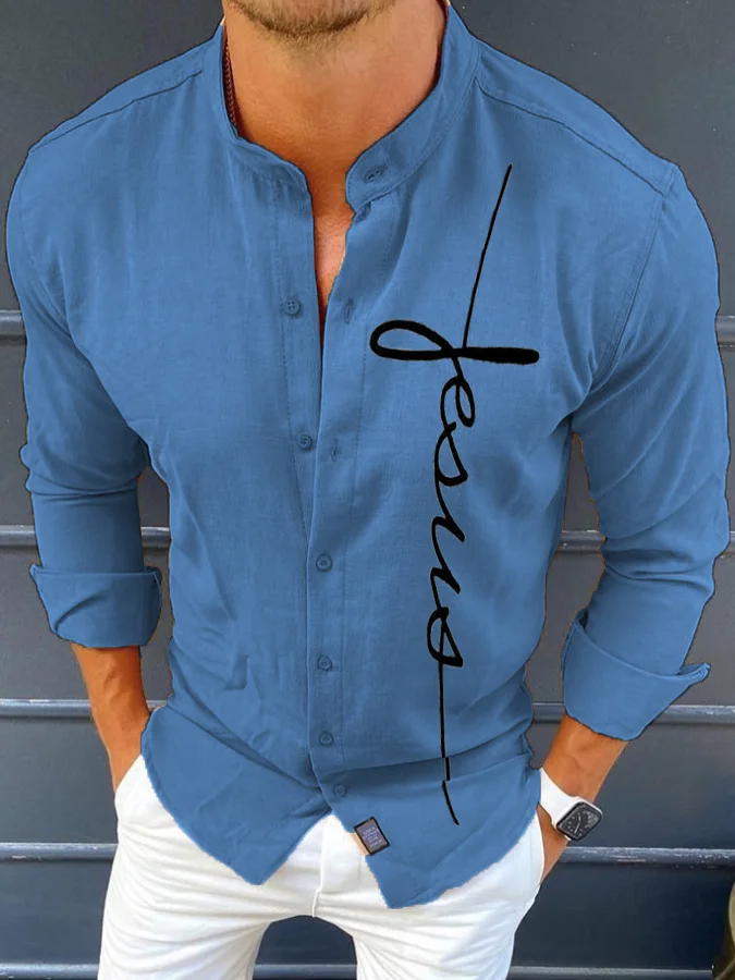 Men's Casual Cotton Print Shirt
