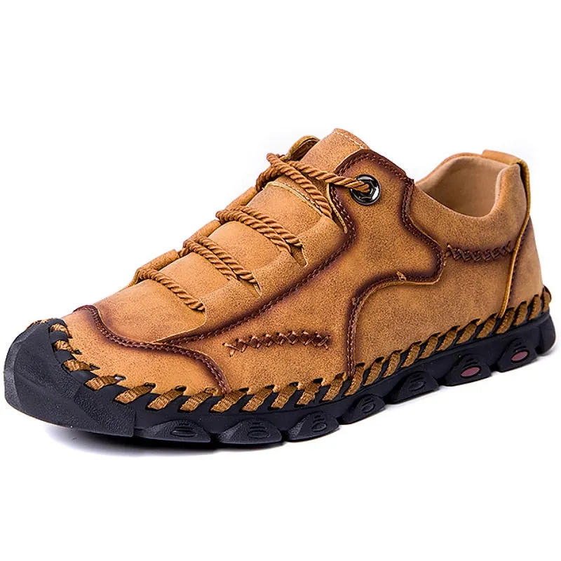 Hot ! Summer Men's Casual Shoes Leather Breathable Men's Sneakers Leather Handmade Loafers Brand Shoes Luxury Flat Moccasins New