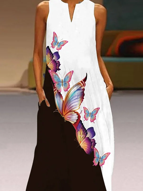 Devorah Butterfly Print Maxi Dress