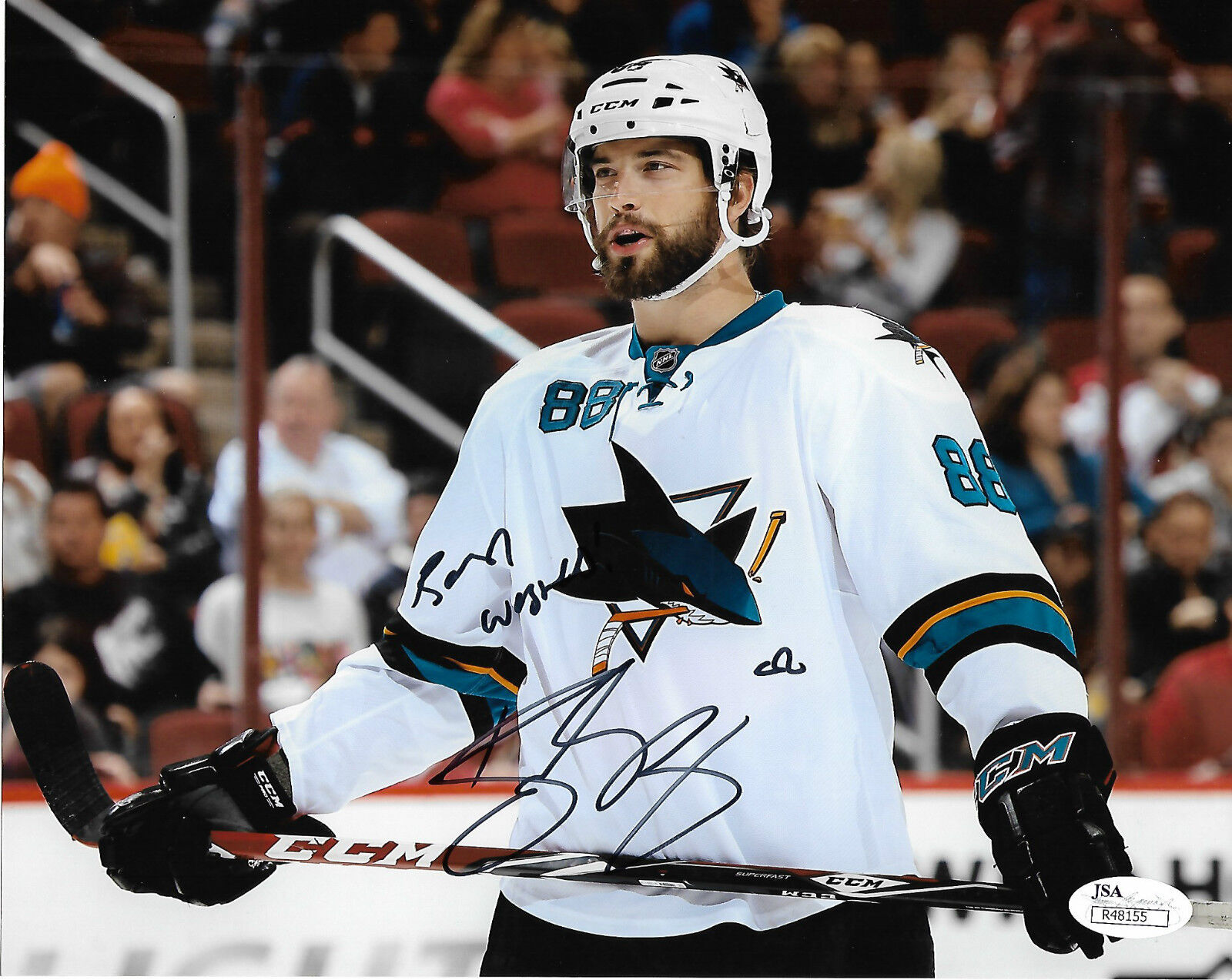 San Jose Sharks Brent Burns Signed Autographed 8x10 Photo Poster painting JSA COA B