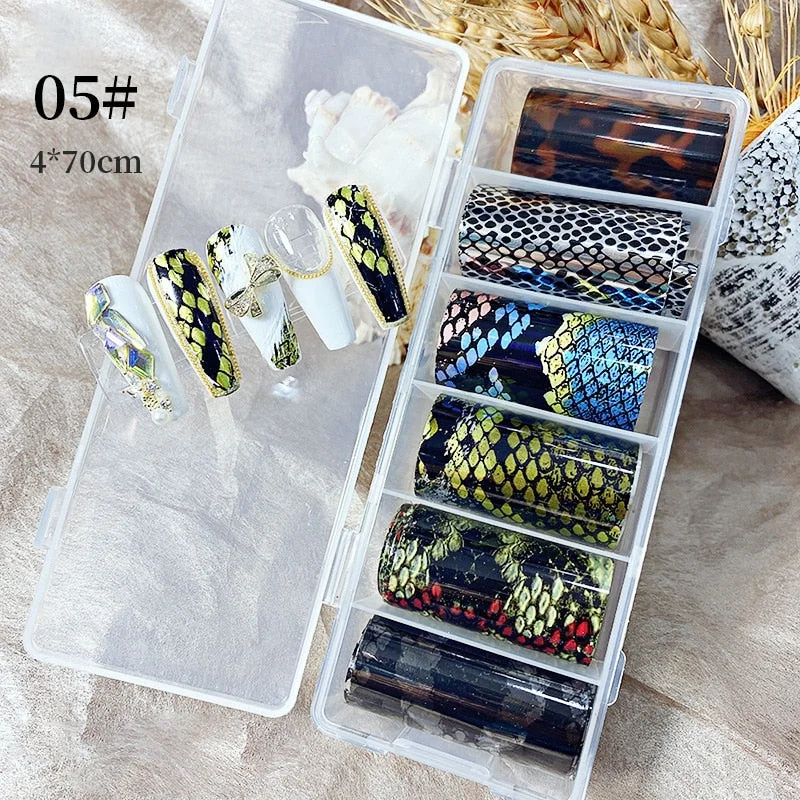 Nail Foils Flowers Nail Stickers Transfer Decals Sliders Christmas Halloween Print Nail Art Decorations DIY Tips Adhesive Wraps