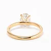 18K Yellow Gold 1.5ct Oval Cut Lab Diamond 4 Claw Prongs Solitaire Ring