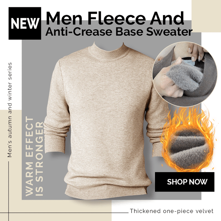 Men Fleece And Anti-Crease Base Sweater