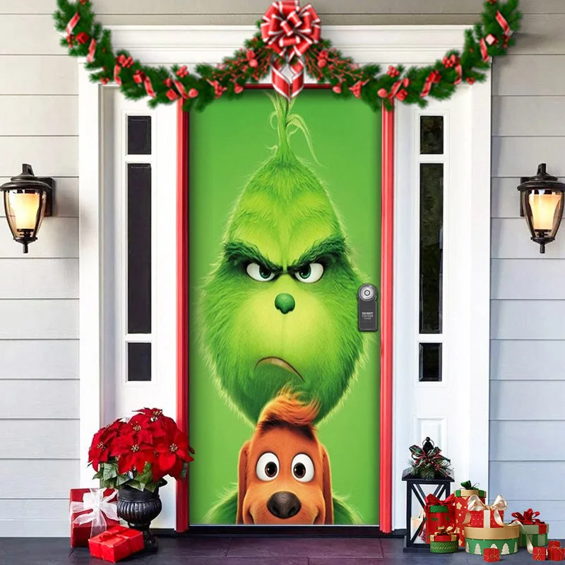 Nightmare Before Christmas Outdoor Decorations Props Christmas Elves Door Cover