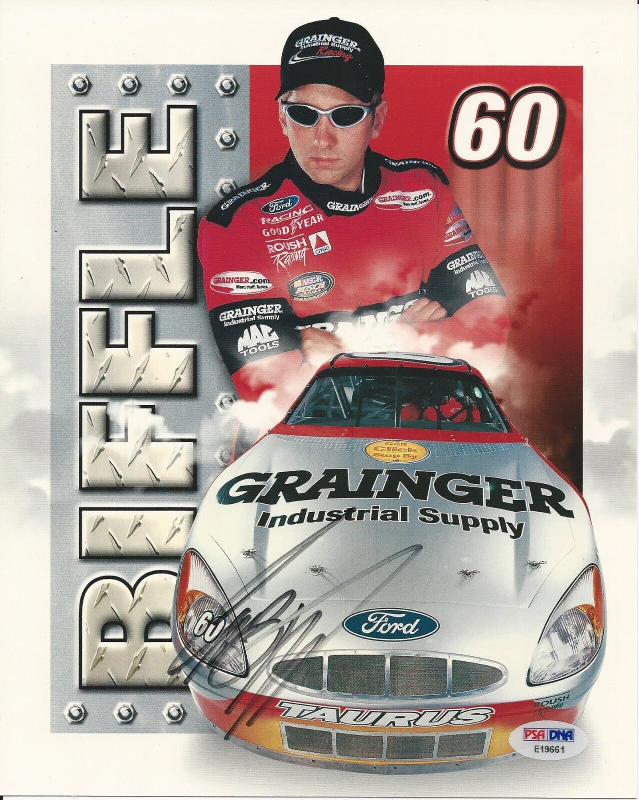 Greg Biffle.signed 8x10 PSA/DNA Cert # E19661