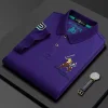 Solid color business embroidered polo shirt