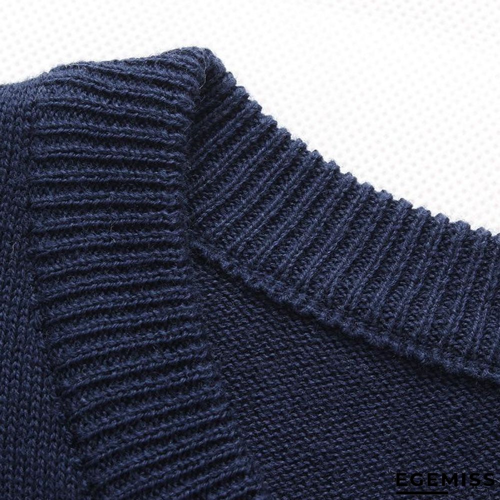 Casual Men's Sweater O-Neck Striped Slim Fit Knittwear | EGEMISS