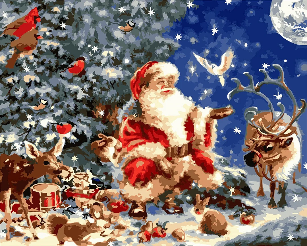 Christmas Paint By Numbers Kits UK WH-80659