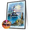 Seaside Lighthouse-Full Round Diamond Painting 30*40CM