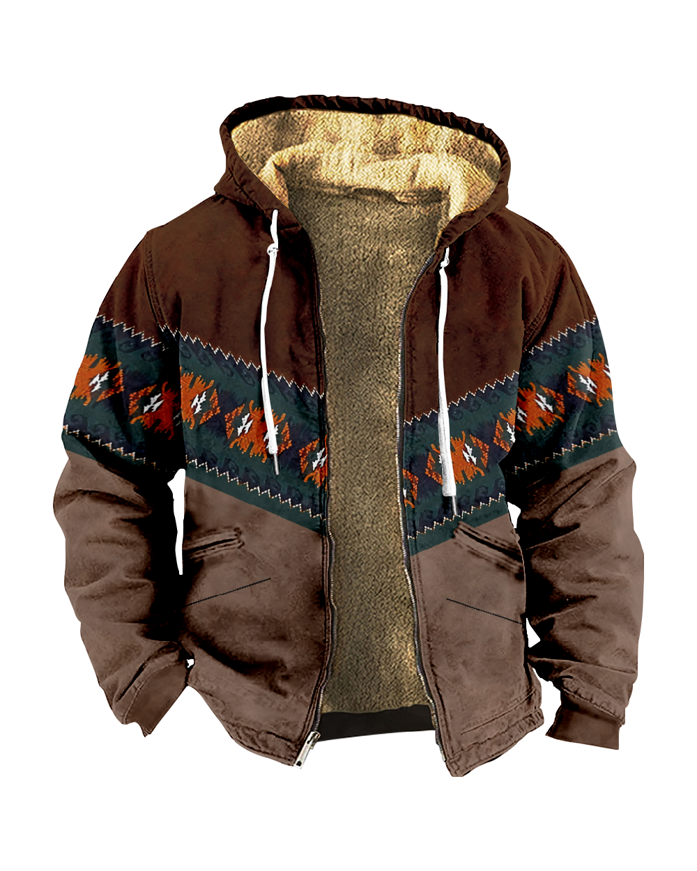 Suitmens Yellowstone style Fleece Hooded Jacket 0049