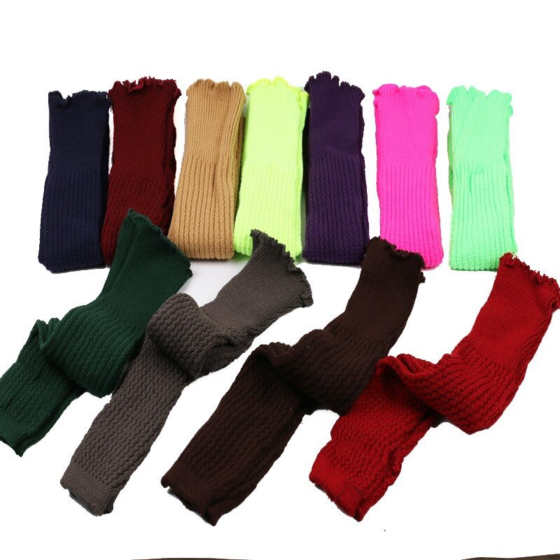Leg Warmers Women Korean Style All-match Winter Warm Trendy Womens Long Over The Knee Simple Female Knee-stocks Leisure Colorful