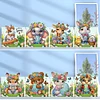 (US Only)8PCS DIY Diamond Art Greeting Cards Easter Designs Congratulations Cards & Gifts