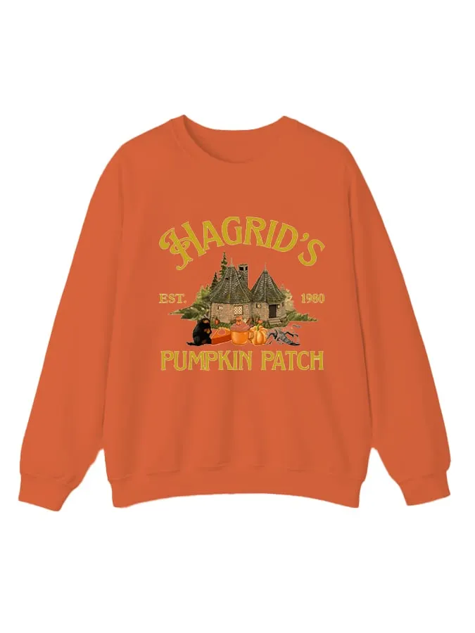 Women's Hagrid'S Pumpkin Patch Printed Casual Sweatshirt 