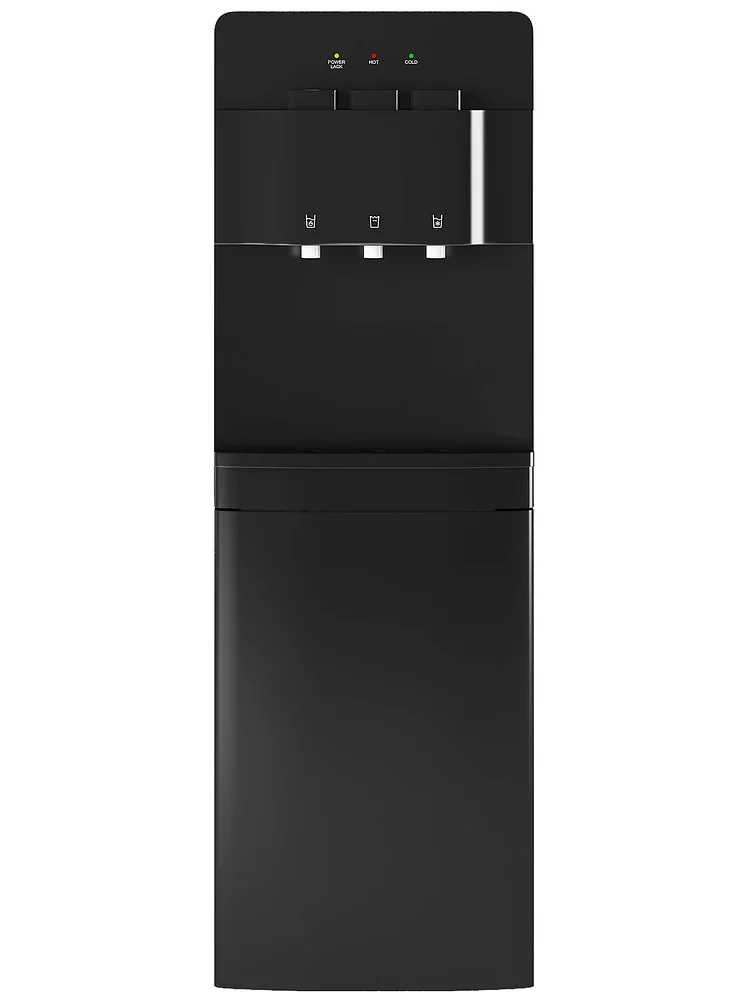 TABU 41''H Bottom Loading Water Dispenser,Hot/Cold/Room Temperature,3 or 5 Gallon,Self Clean,Black