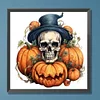 Diamond Painting-DIY Full Round Drill Pumpkin Skull