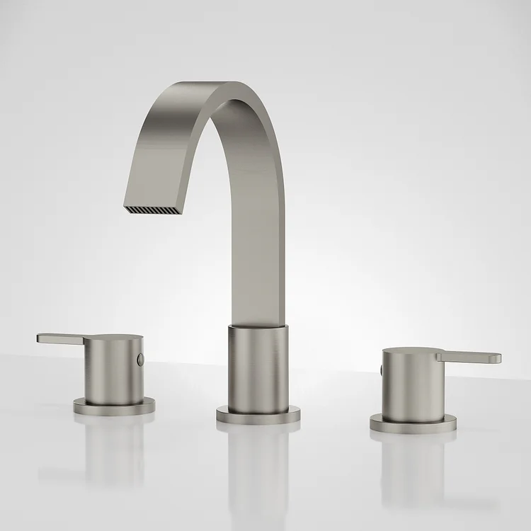 EVERSTEIN Widespread Bathroom Basin Faucet 7.95'' H, Brushed Nickel