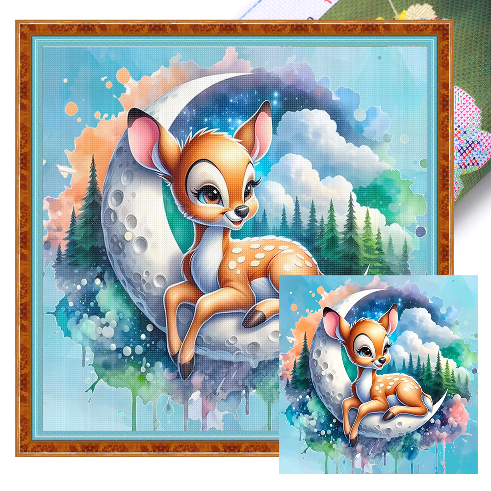 Fawn Full 11CT Pre-stamped Canvas(50*50cm) Cross Stitch