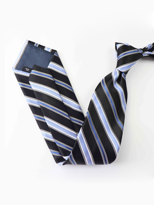 Extra Long Fancy Stripe Silk Tie REAL SILK LIFE