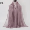 Pleated Linen Cotton Scarf Woolen Edge Women Hijab Shawl