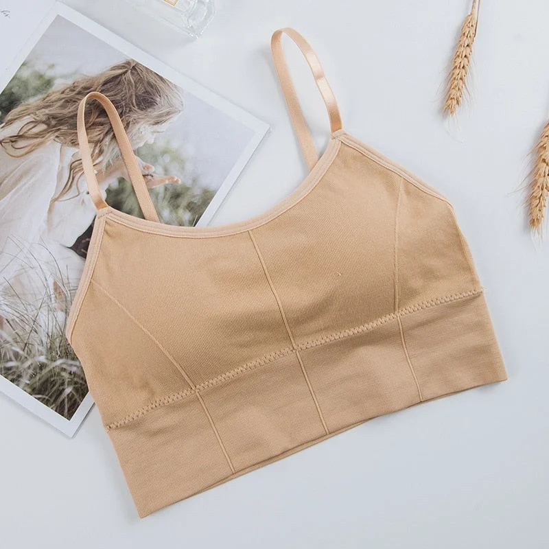 Sexy Bra Underwear Bas For Women Bralette Seamless Padded Bra Lingerie Cotton Wireless Fitness Tops Brassiere Bra Solid New